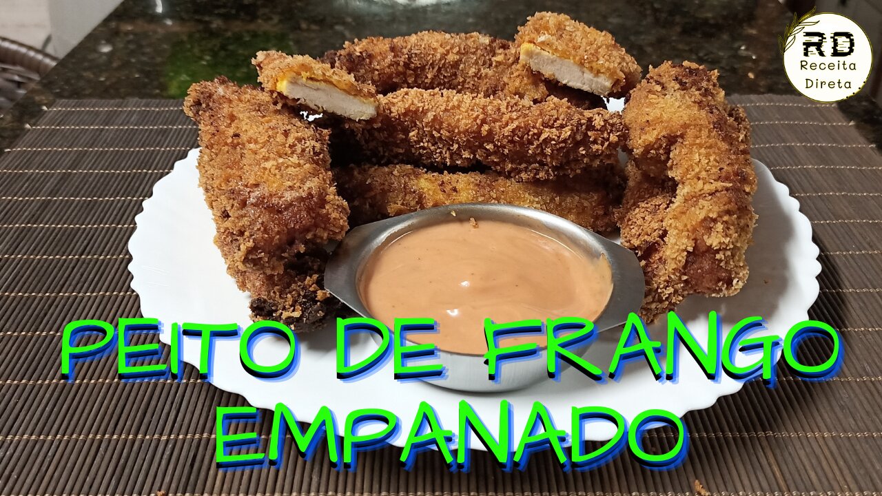 Peito de frango empanado