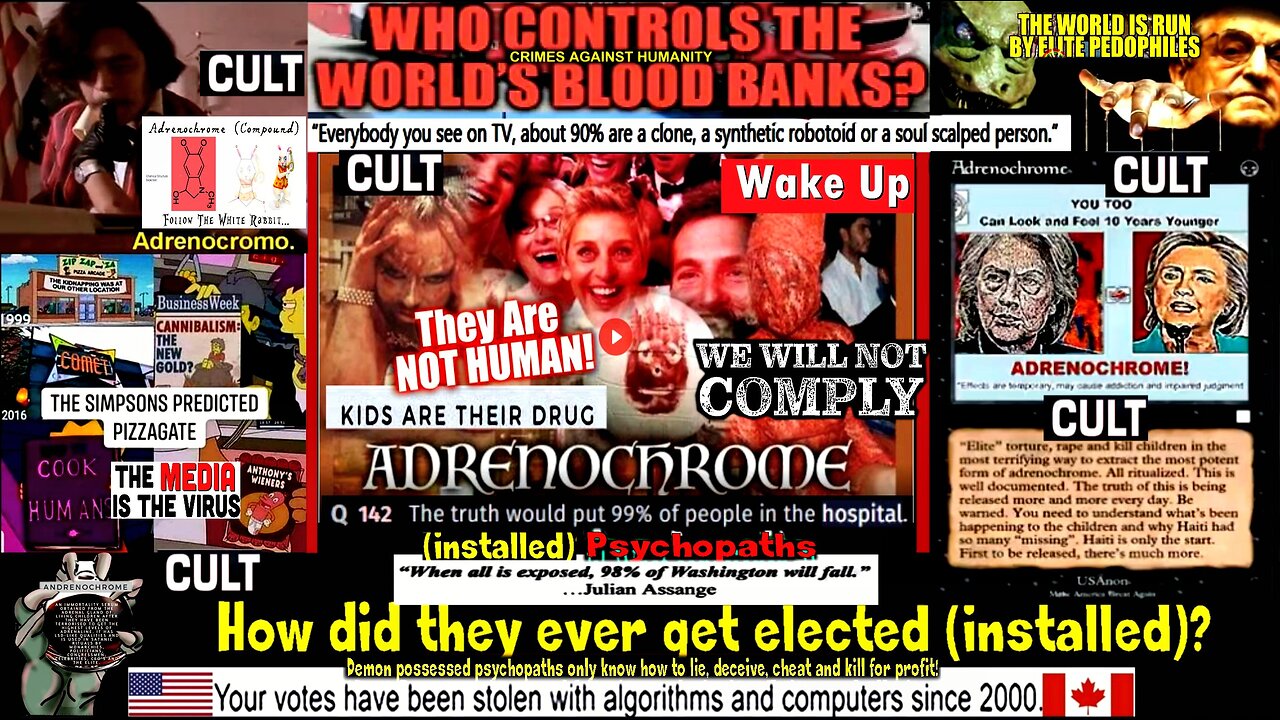 🩸👺 👞 Adrenochrome, Moloch and the Red Shoes... (related links in description)