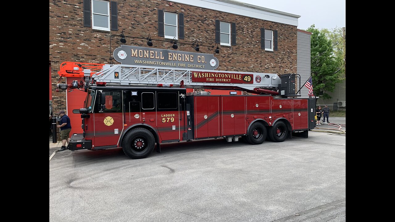 Monell Engine Company Ladder 579 wetdown! (5/4/2024)