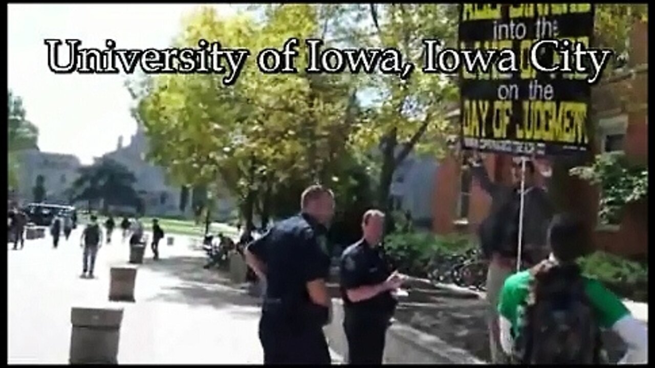 University of Iowa, Iowa City- Preaching lordship salvation