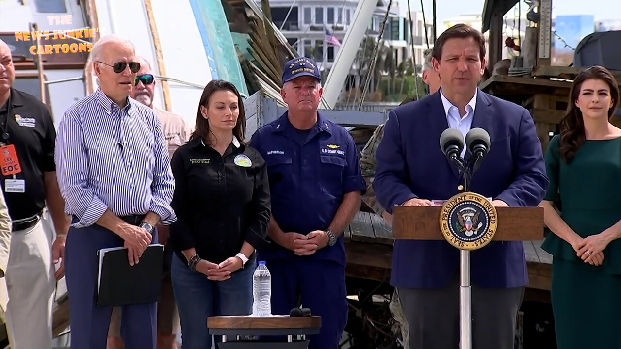 Gov DeSantis trolls Biden: "You can go over in a helicopter.. but it doesn't do it justice until you are actually on the ground."