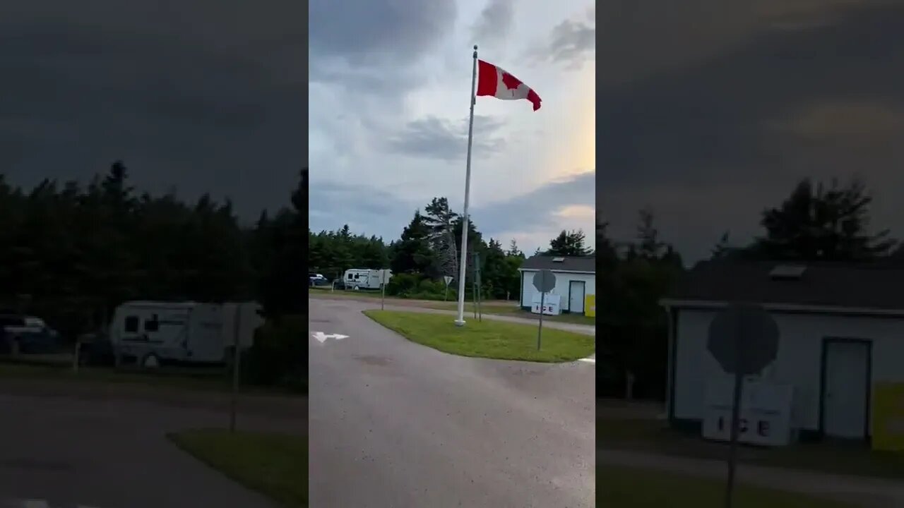 Canada flag at a National Park