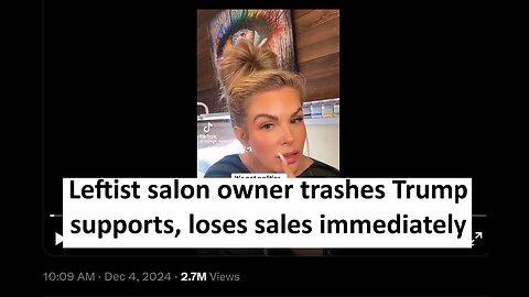 Salon owner sales crash after Trump meltdown, insults Trump supporters