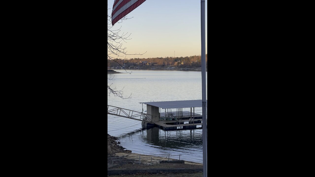 6 point buck swimming across Smith Lake yesterday