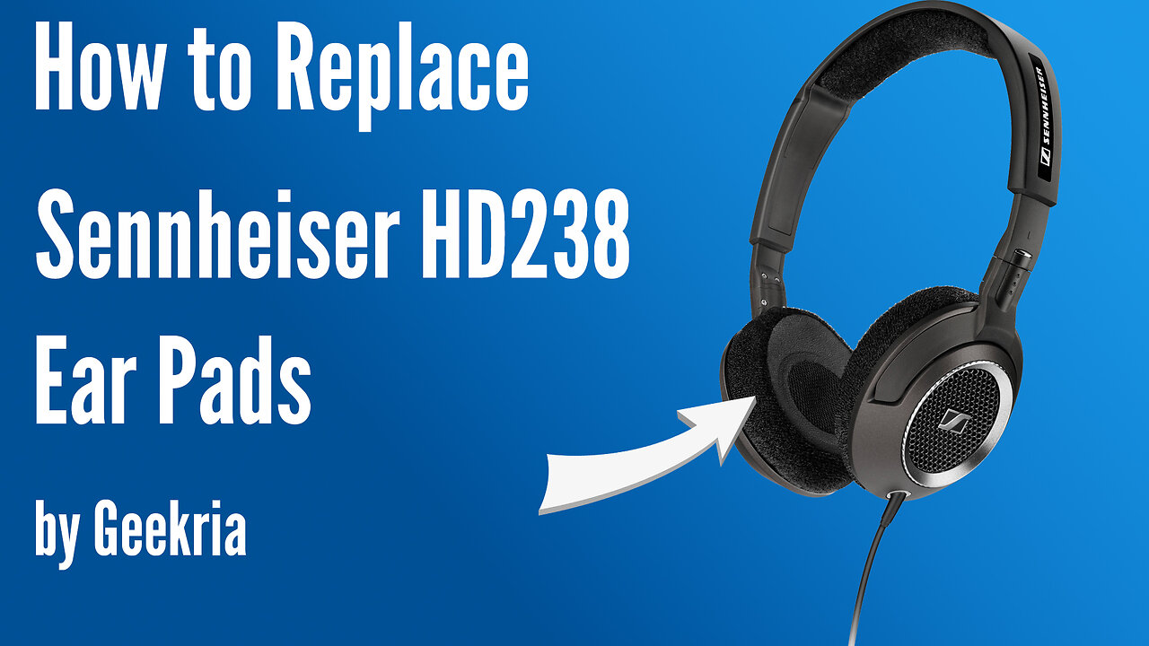 How to Replace Sennheiser HD238 Headphones Ear Pads / Cushions | Geekria