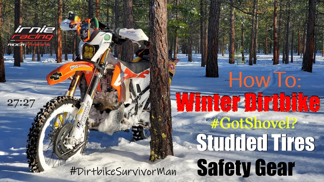 How To: Winter Dirtbike Studded Tires And Safety Gear | Dirtbike Survivorman