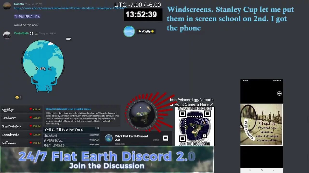 24/7 flatearth discord