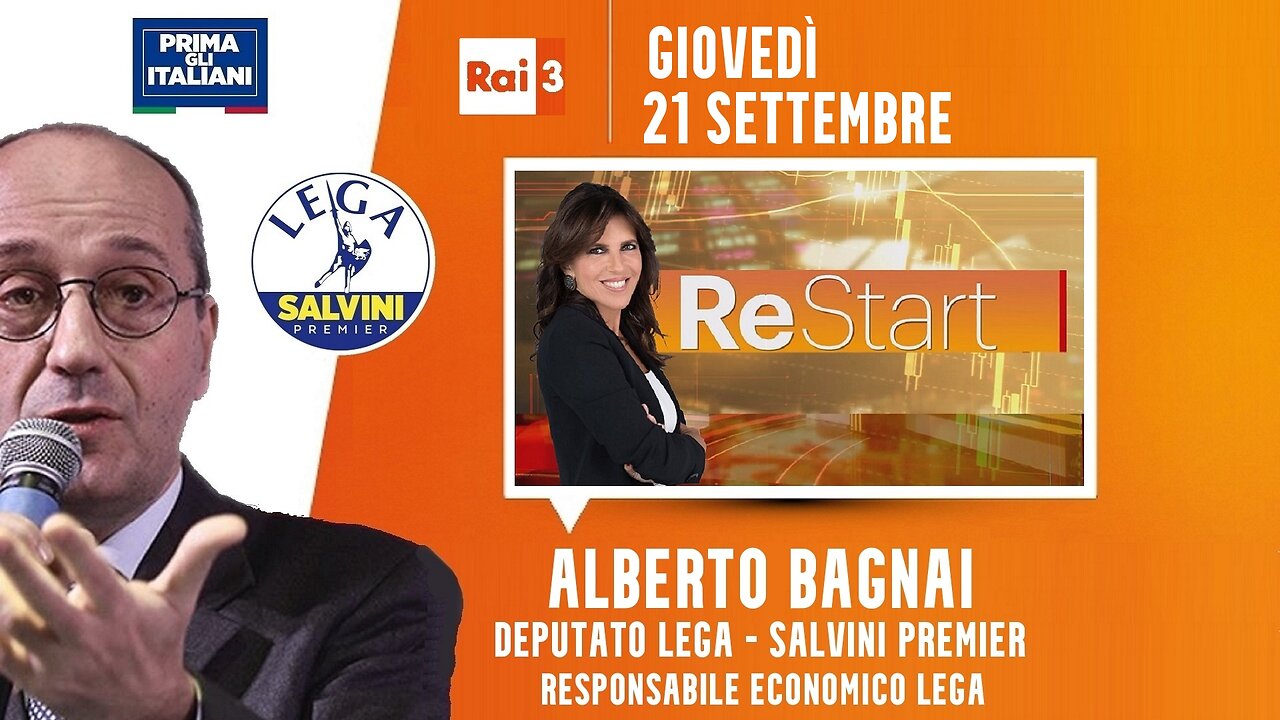 🔴 Interventi dell'On. Alberto Bagnai a "ReStart" - Argomenti della puntata: fisco e tasse (21/09/23)