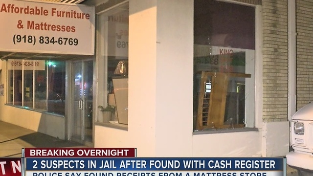 Two suspects in jail after found with a cash register