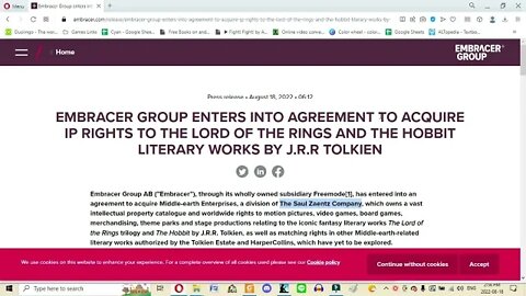 The Lord of the Rings Film IP Licensing News - Embracer Group buys the licenses