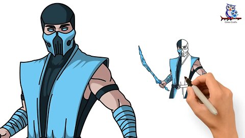 How To Draw Sub -Zero - Mortal Kombat