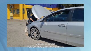 BR-116 em Manhuaçu: Carro clonado apreendido no Distrito de Realeza pela Polícia Rodoviária Federal.