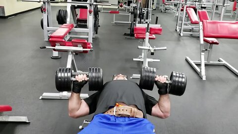 Saturday, Early AM Pumping Iron, Dumbell Press
