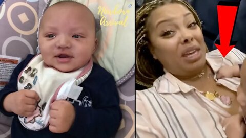 Eva Marcille Newborn Son Maverick Shares His Food With Mommy! 🤮