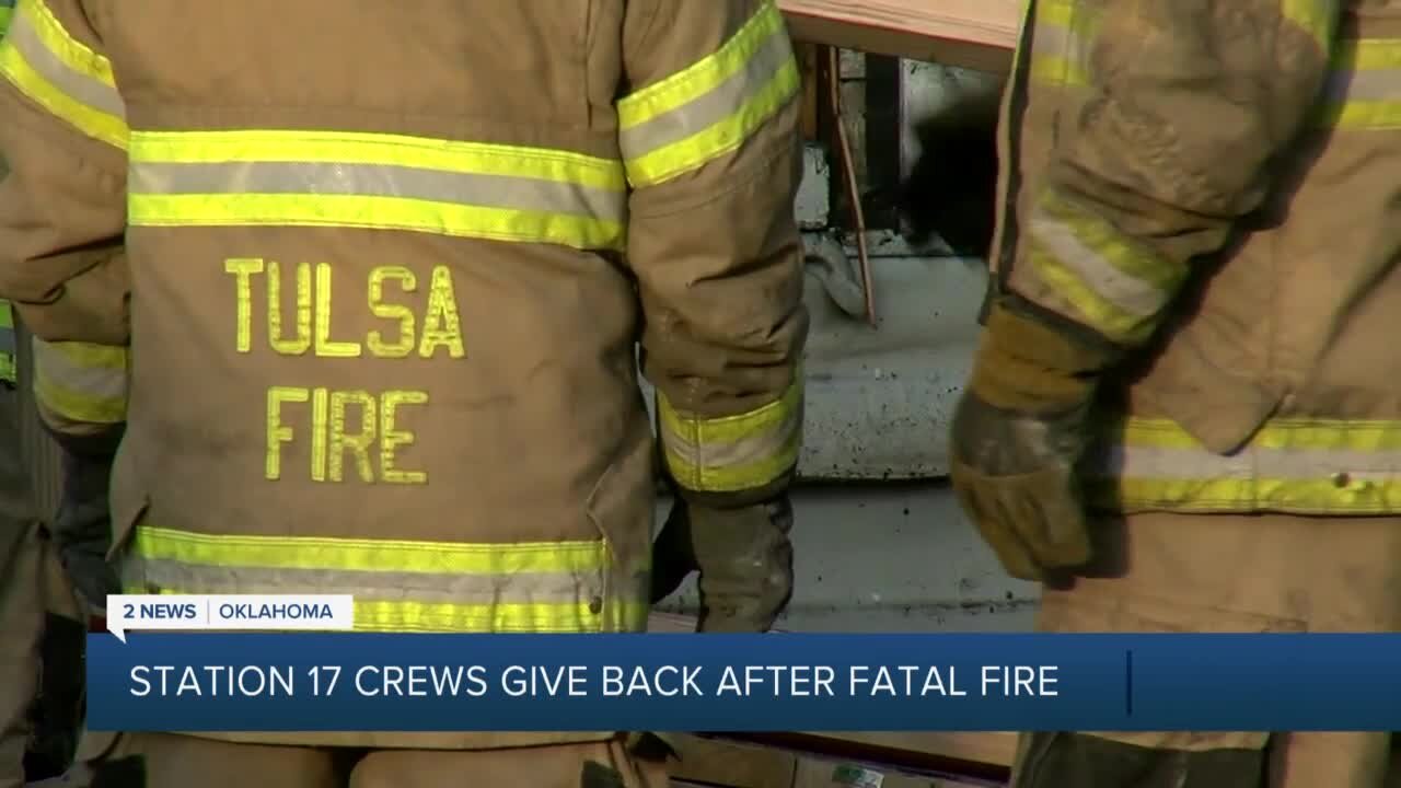 Tulsa fire crew gives back to family after deadly fire