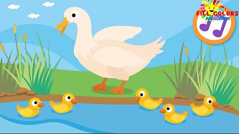 5 little ducks + more nursery rhymes and children songs for kids | fill colors and learn