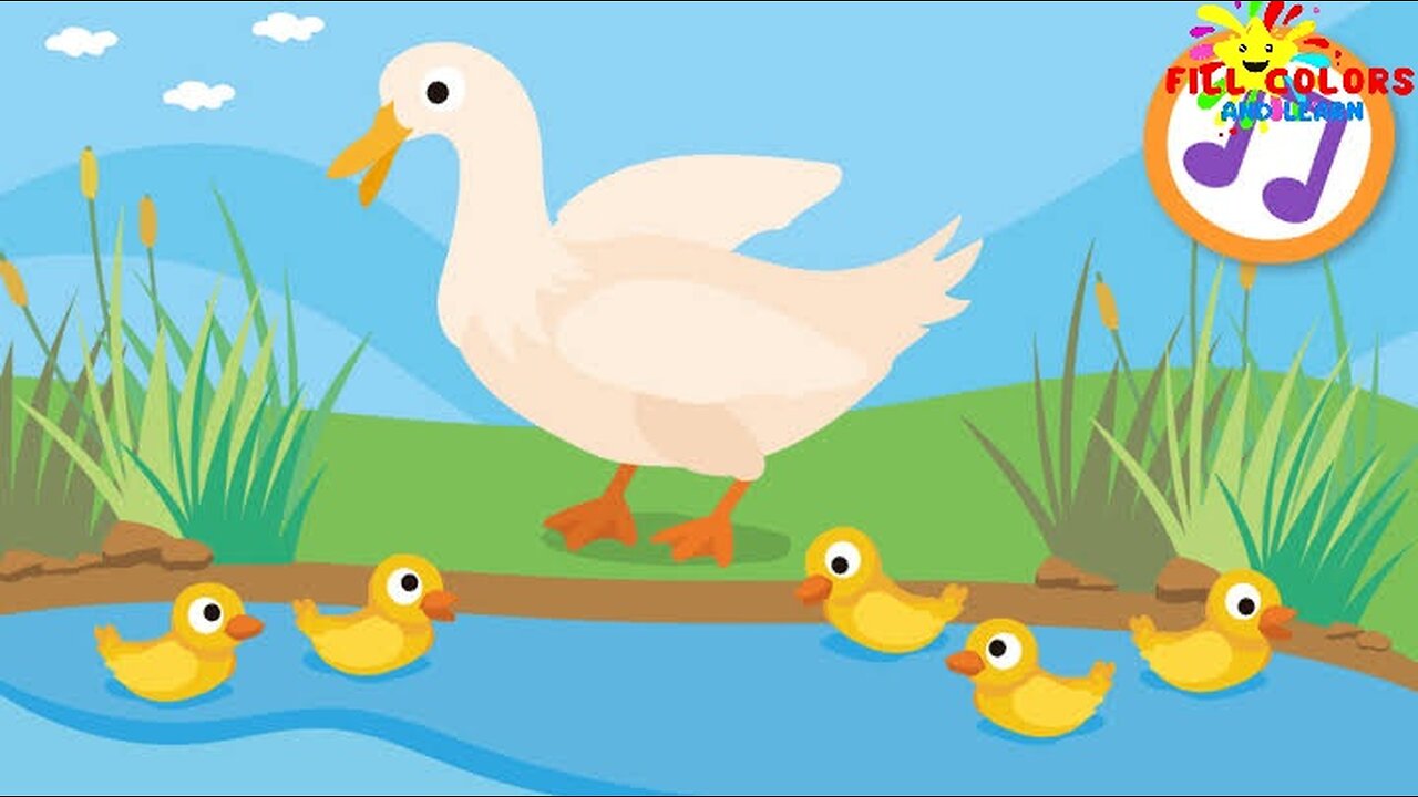 5 little ducks + more nursery rhymes and children songs for kids | fill colors and learn