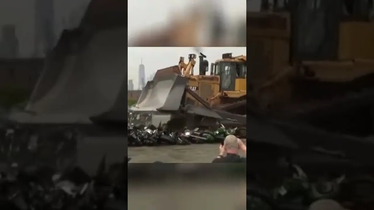 NYC Mayor Eric Adams crushes 100 dirt bikes