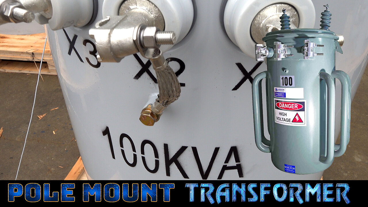 100 KVA Pole Mount Distribution Transformer - 7200/12470Y Grounded Wye Primary