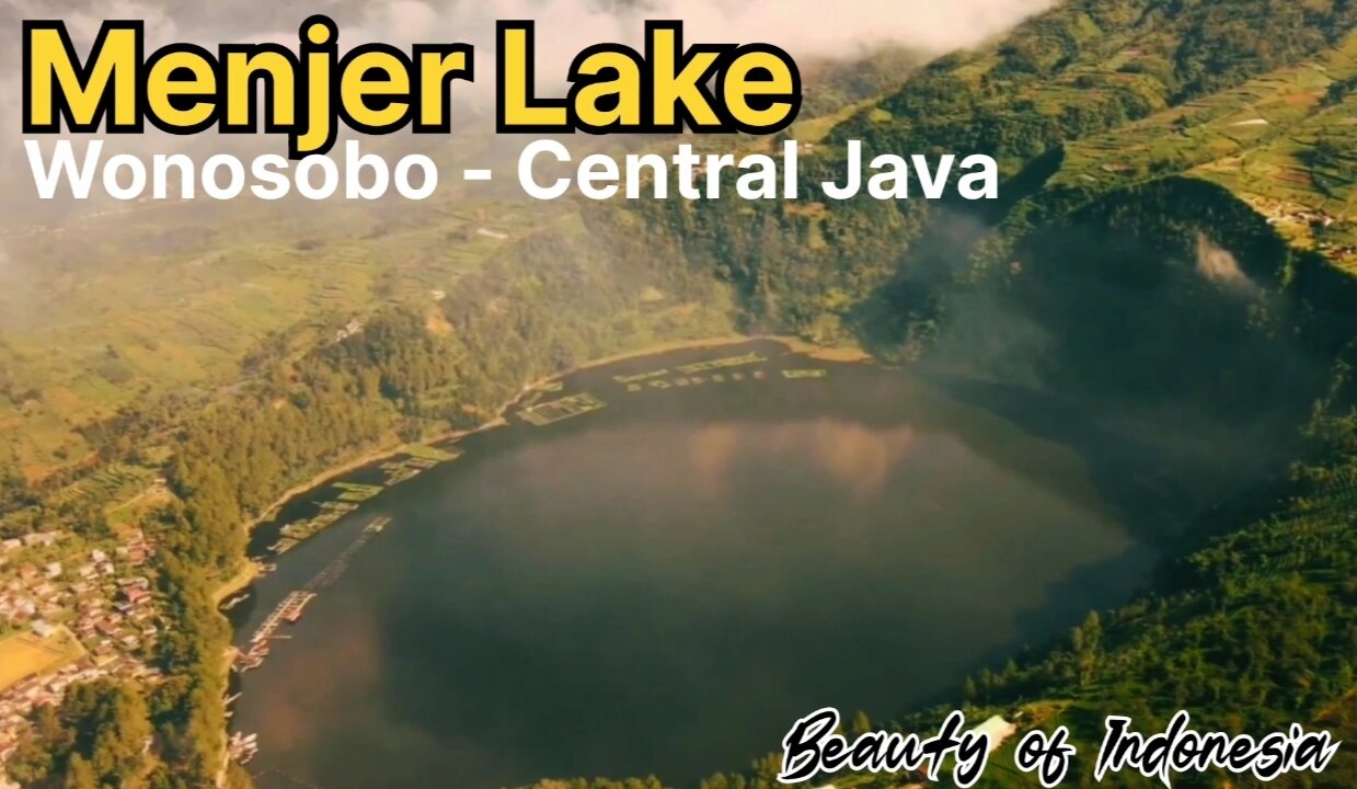 View Drone Lake of Menjer - Wonderfull Indonesia