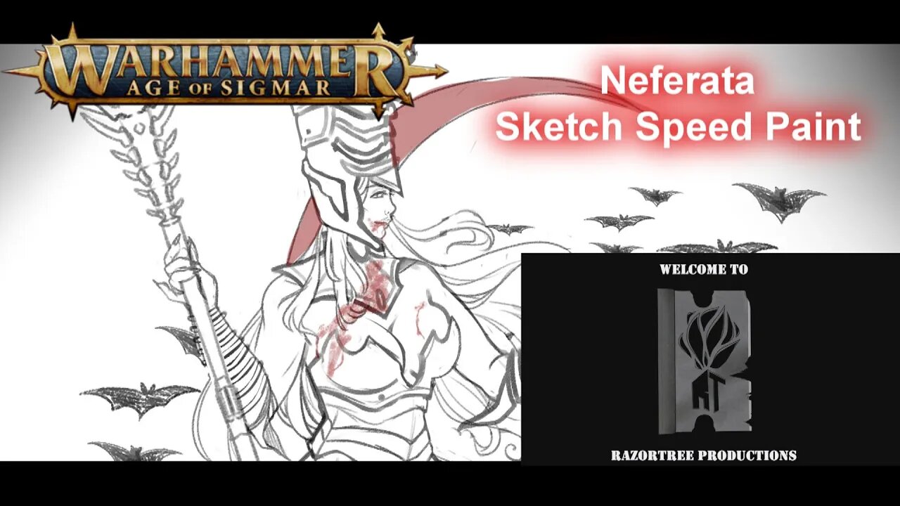 Warhammer Age of Sigmar Speedpaint - Neferata Sketch