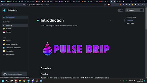 PULSE DRIP NETWORK ON PULSECHAIN / 1% A DAY KEEPS THE JOB AWAY