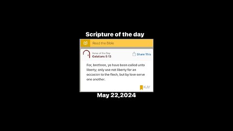 05/22/24 Scripture of the day