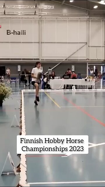 Finland hosted the Hobbihorsing championship - riding an imaginary horse… I’m lost for words 🤭