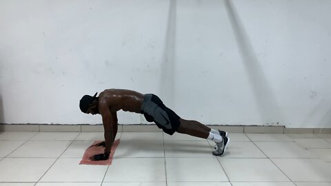 Plank push-ups for core and upper body workout