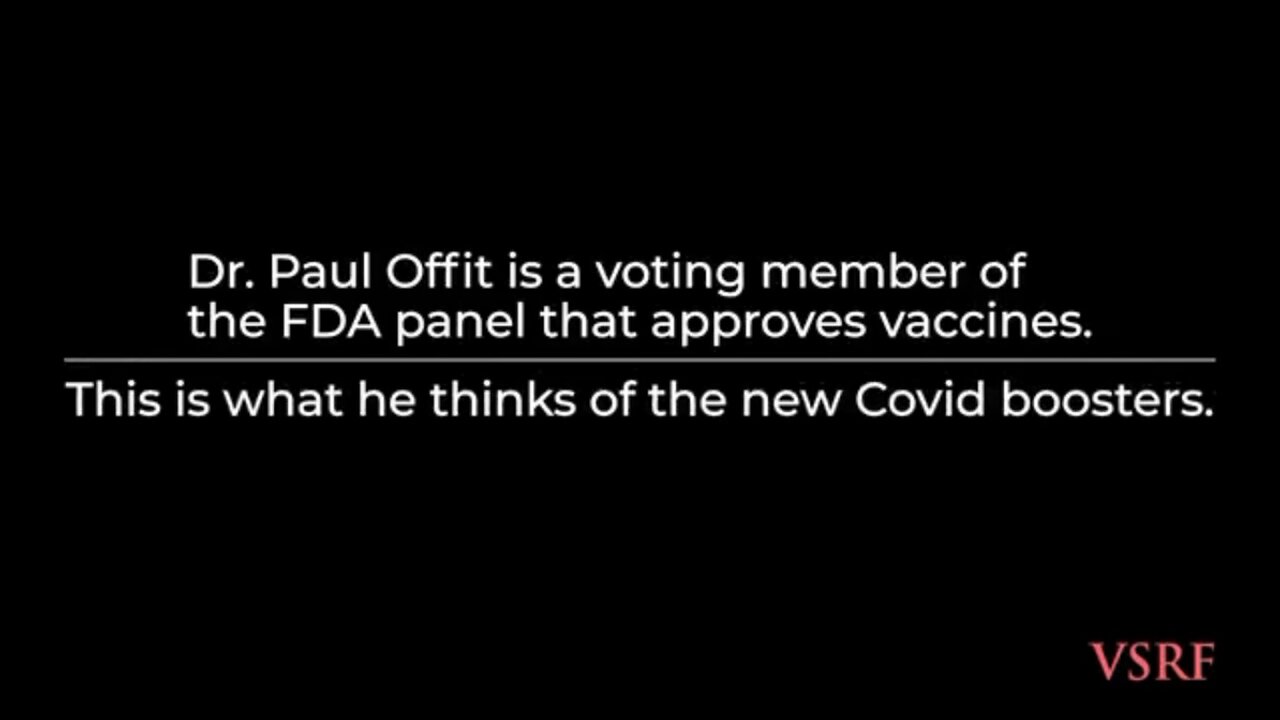 Dr Paul Offit '... I Voted No Because Hell No Was Not A Choice...'