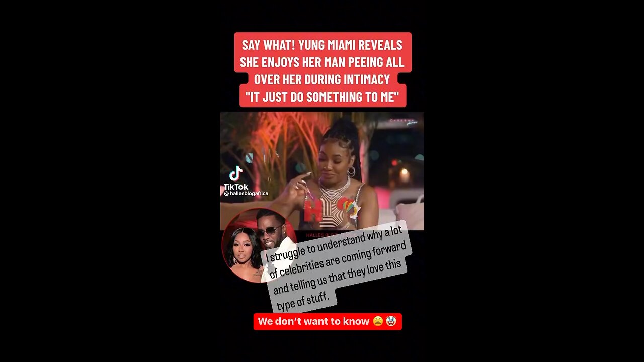 P Diddy : Yung Miami Nasty SEX Comment