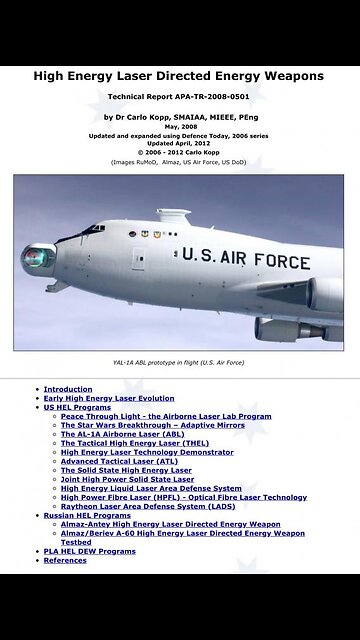 star wars DEW directed energy weapon laser technology already used for cutting trees