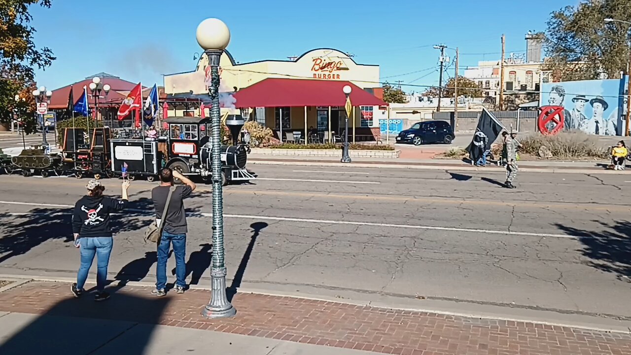 Steam train parade float, Pueblo, Colorado Veteran's Day parade 2024