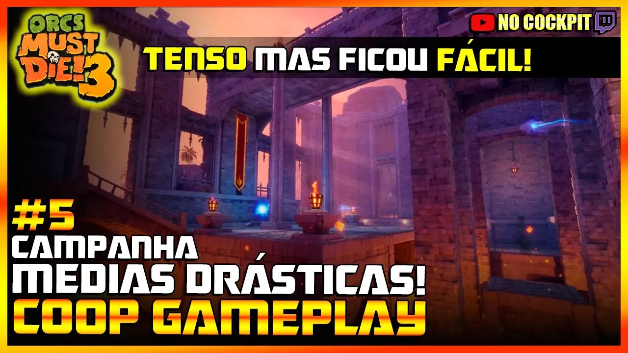 OMD3 | MEDIDAS DRÁSTICAS MAPA 5 CAMPOS DE BRASA COOP | ORCS MUST DIE 3