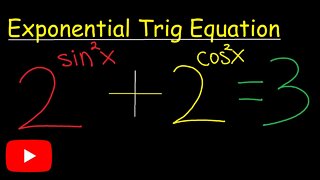 Exponential Trig Equation (Jae Academy)