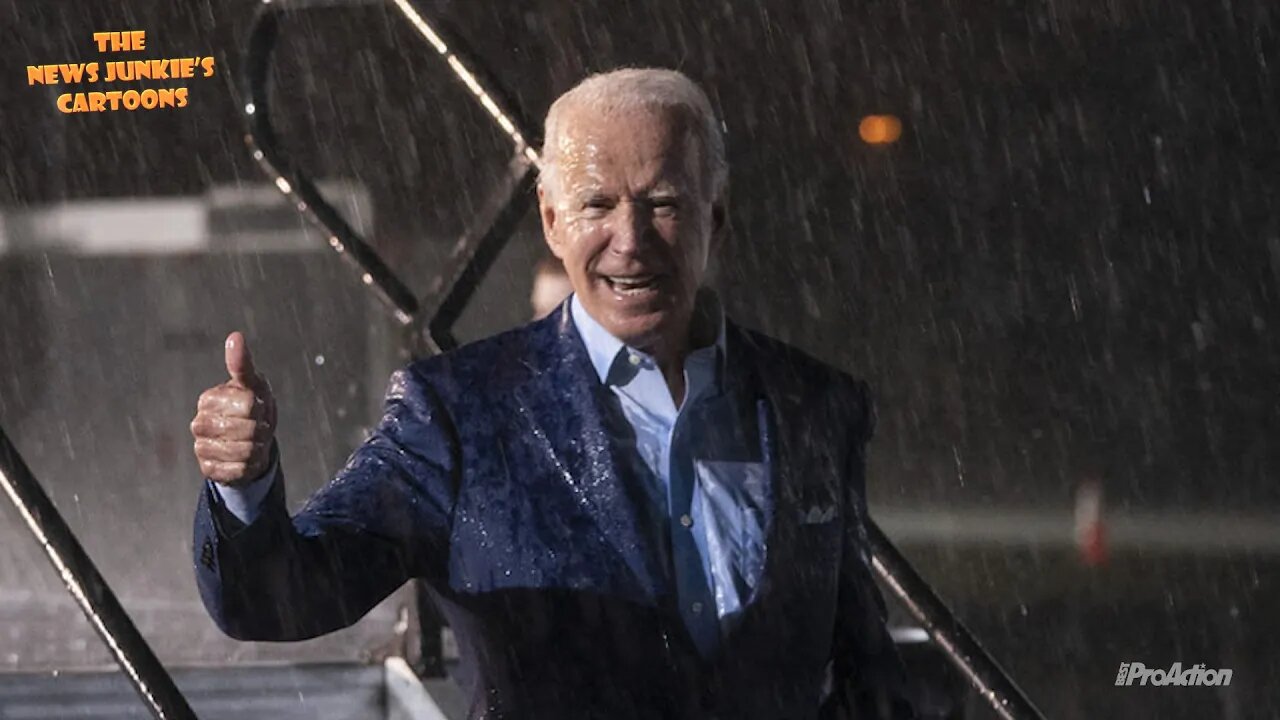 Biden runs off-stage as pouring rain cuts Florida rally short.