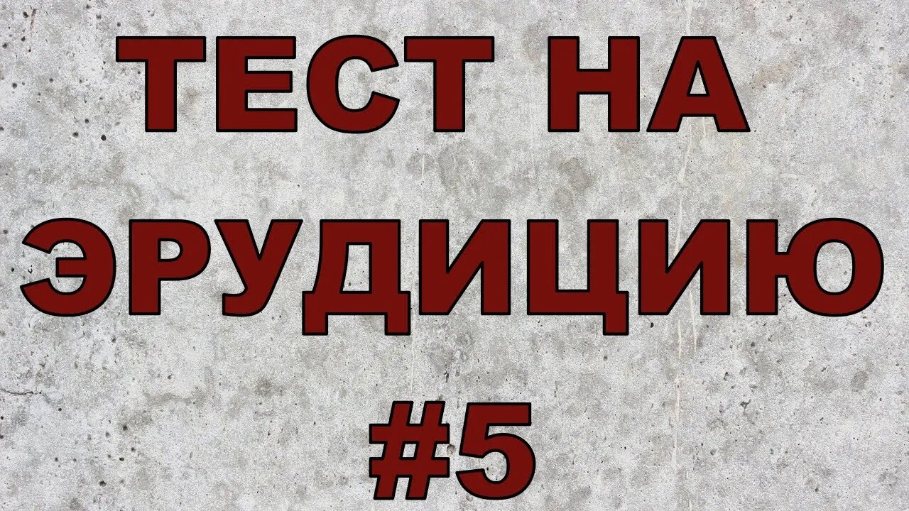 ТЕСТ НА ЭРУДИЦИЮ #5. Проверь свои знания за пять минут.