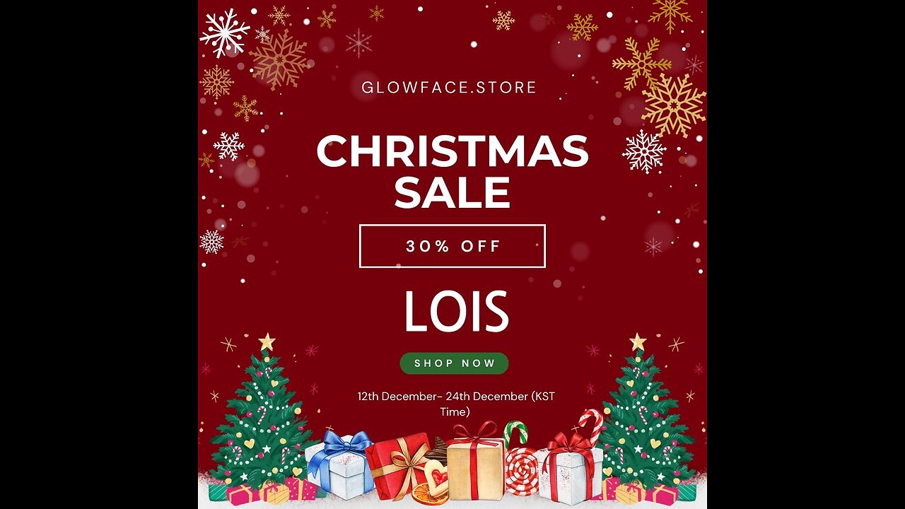 Sale 30% off GlowFace.Store Code Lois 🎄❤️❤️❤️