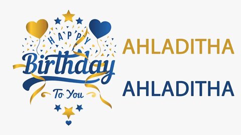 Happy Birthday to Ahladitha - Hindi Birthday Wish From Birthday Bash
