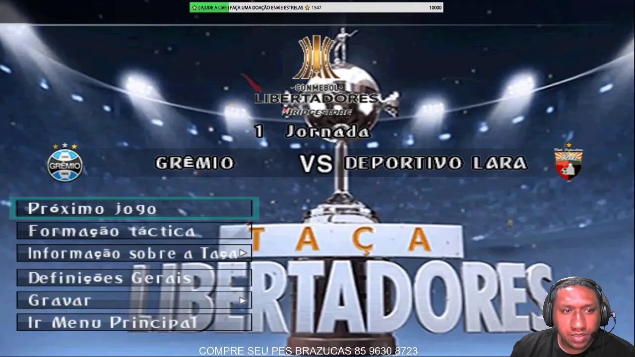 PES 2021 PS2 LIBERTADORES AO VIVO EDITOR CLEITON