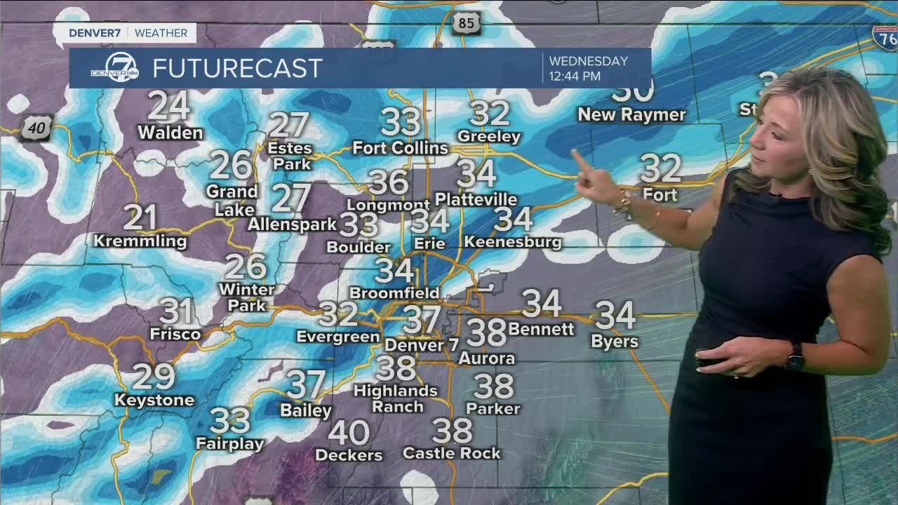 50s today, but snow and cold in Denver tomorrow