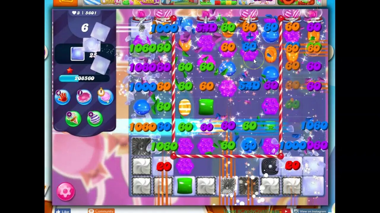 Candy Crush Level 5601 Talkthrough, 30 Moves 0 Boosters