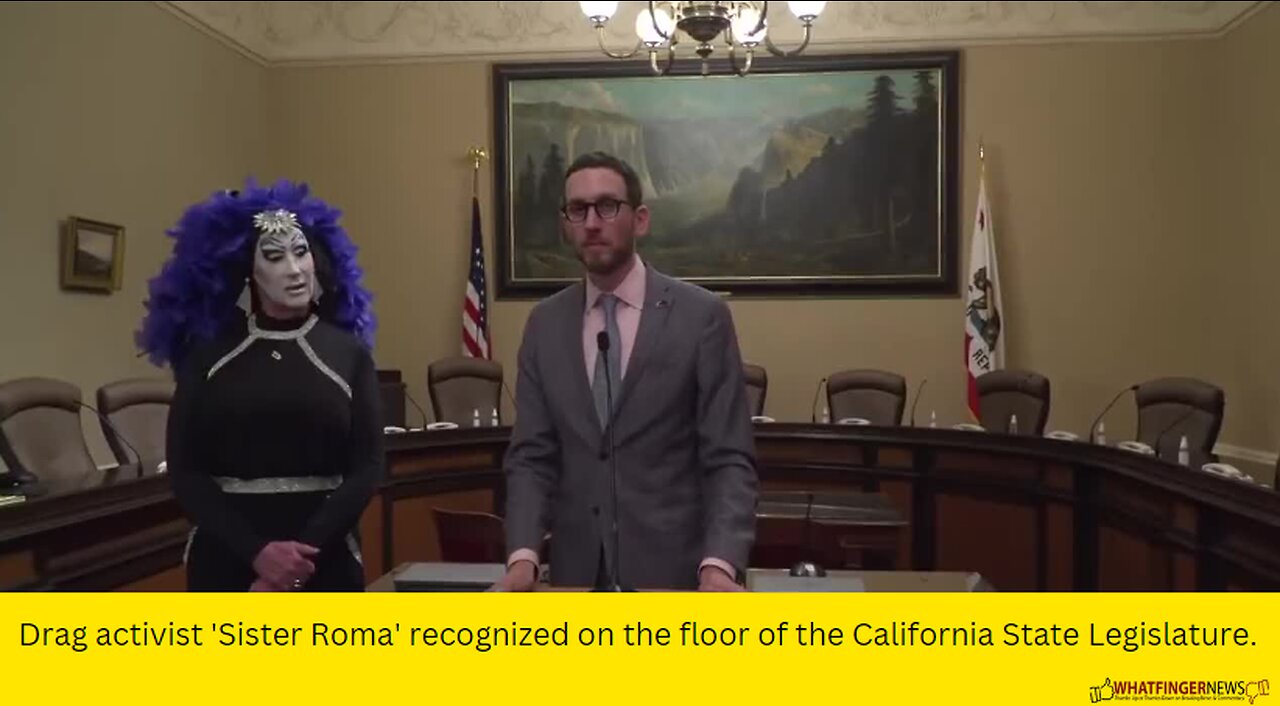 Drag activist 'Sister Roma' recognized on the floor of the California State Legislature.