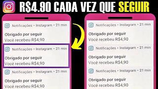 Ganhe R$4,90 Por Cada Vez que Seguir no Instagram (Ganhar Dinheiro Seguindo Pessoas no Instagram)