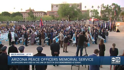 Arizona Peace Officers Memorial service held Monday