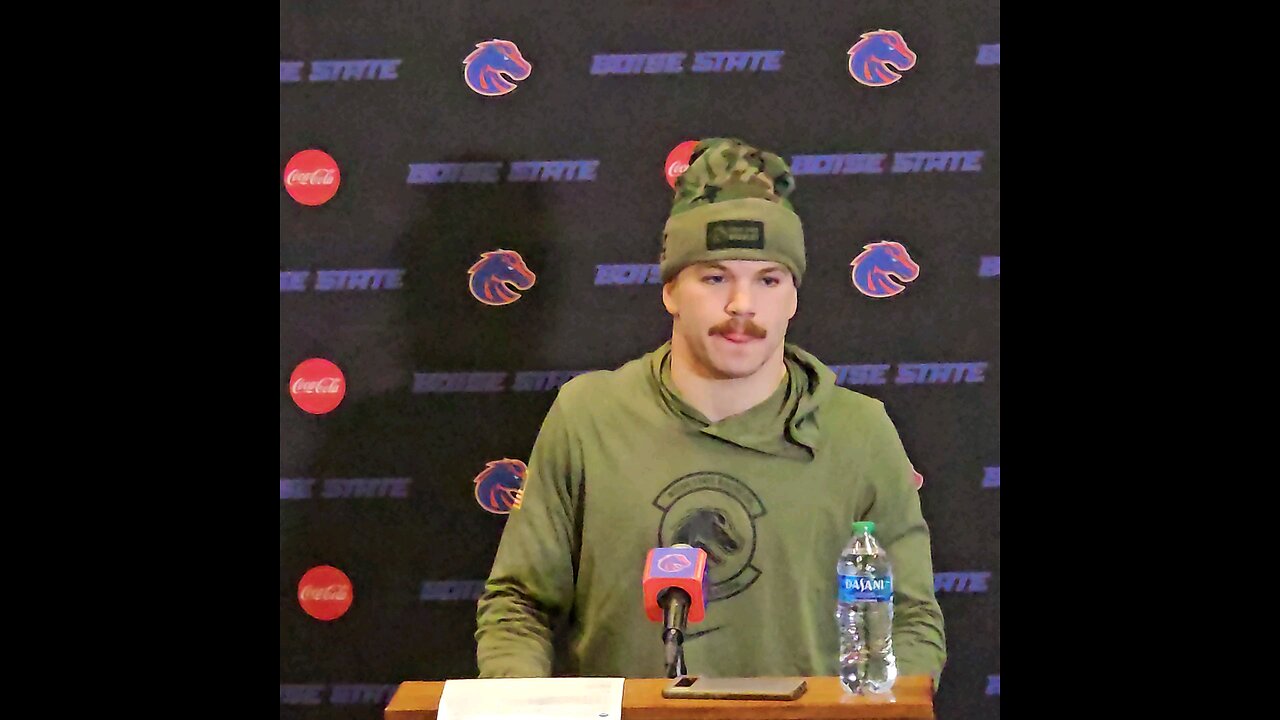 Post New Mexico Press Conference with Boise State Safety, #34 Alex Teubner 11/11/2023