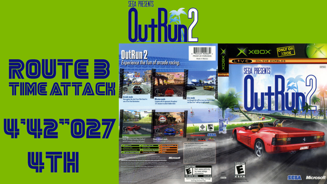 OutRun 2 [Xbox] Goal B - Time Attack [4'42"027] 4th place