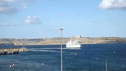 The Gozo Ferry coming in to Malta