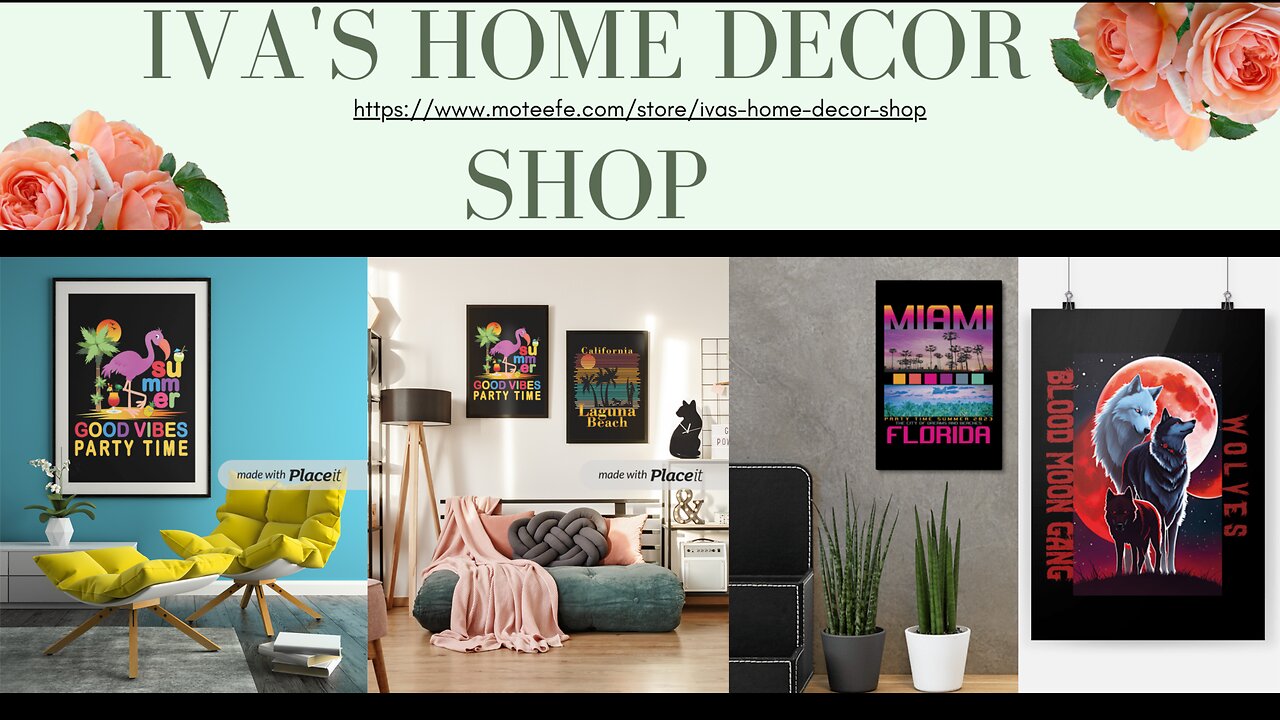 IVA'S HOME DECOR SHOP -CANVAS , POSTERS & CUSHIONS UNIQUE COLLECTION