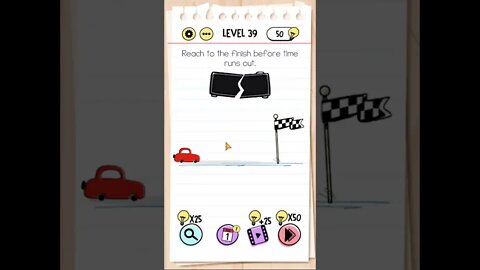 Brain Test Tricky Puzzles Level 39 Reach to the finish before time runs out.